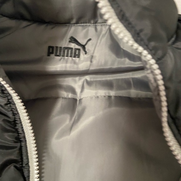 Puma boys large puffer vest reversible w gray/black - Picture 4 of 6